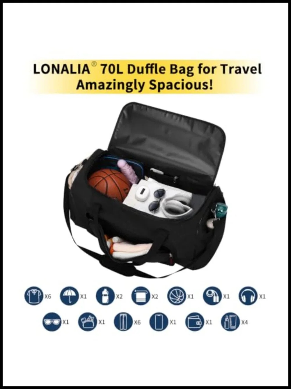 N/A 70l duffle